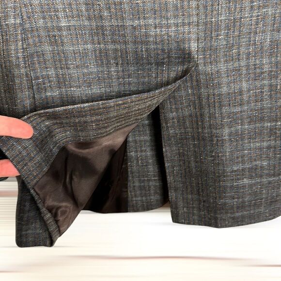 Lauren Ralph Lauren Wool Silk Linen Blend Plaid Single Breasted Blazer 40R - Picture 7 of 12